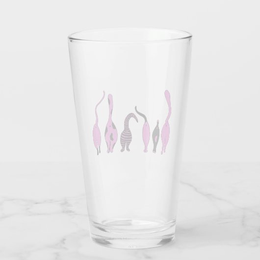 Verre Boutons de chat violet (Dos)