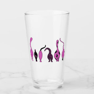Verre Boutons de chat violet
