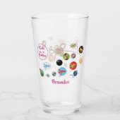 Verre Boutons de citation à coudre à bouton (Dos)