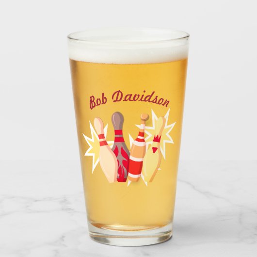 Verre Bowling de style vintage (Devant (rempli))