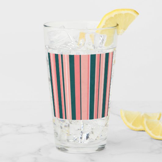 Verre Branché Moderne Boho Chic Retro Stripes (Dos glace)