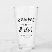 Verre Brasserie et I Do's Brasserie à thème Mariage verr (Devant)