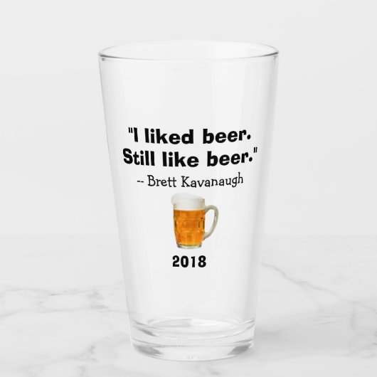 Verre Brett Kavanaugh Cour Suprême J'Aime La Bière (Devant)