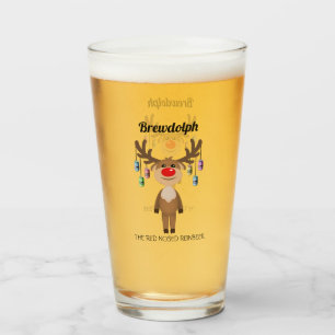 Verre Brewdolph le renne au nez rouge