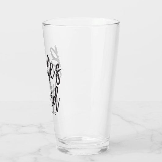Verre Bridesmaid | Style de script noir (Gauche)