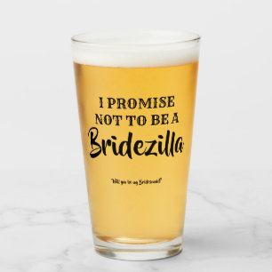 Verre Bridezilla - Proposition amusante de la servante d