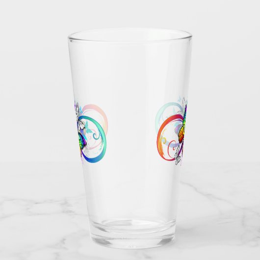 Verre Bright infinity with rainbow butterfly (Droite)