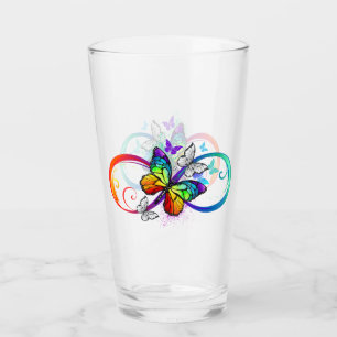 Verre Bright infinity with rainbow butterfly