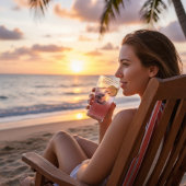 Verre Brise océanique : Aquarelle Mouette