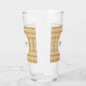 Verre Broche Chevron Peach & Gold personnalisée (Gauche)