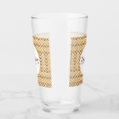 Verre Broche Chevron Peach & Gold personnalisée (Droite)