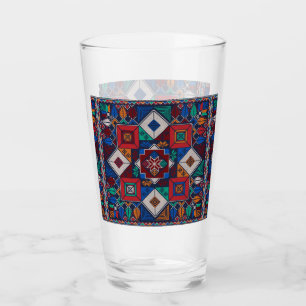 Verre Broderie traditionnelle palestinienne tatreez col