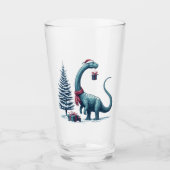 Verre Brontosaurus dinosaure de Noël (Devant)