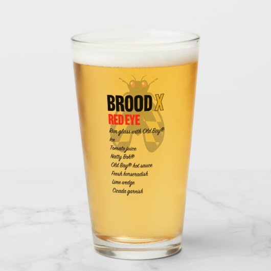 Verre Brood X Red Eye Pint (Dos (rempli))