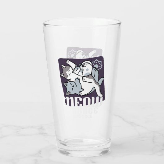 Verre Brosse à lait - Chats à couchage mignon (Dos)