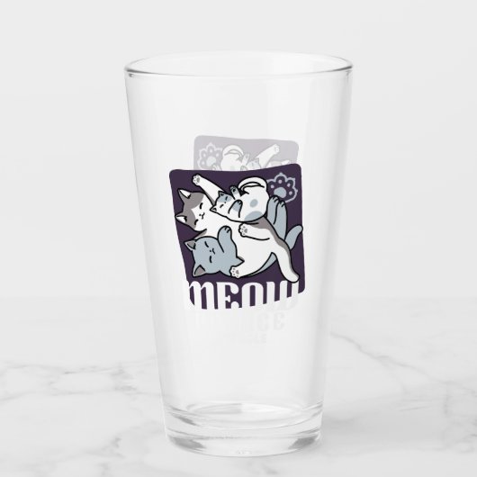 Verre Brosse à lait - Chats à couchage mignon (Devant)