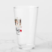 Verre Brosse moderne Script 3 Coeurs photo Meilleur papa (Gauche)