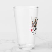 Verre Brosse moderne Script 3 Coeurs photo Meilleur papa (Droite)