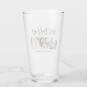 Verre Brosse moderne Script 3 photo Meilleur papa jamais (Dos)