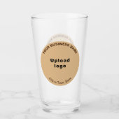 Verre Brown clair forme ronde marque d'entreprise, coupe (Devant)