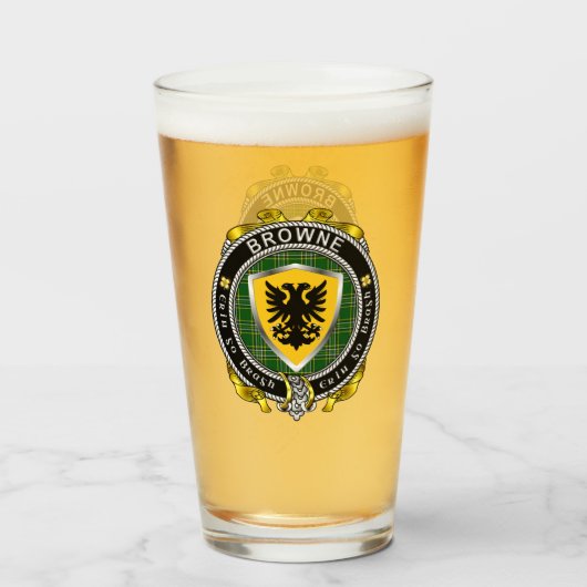 Verre Browne Irish Shield Beer (Devant (rempli))