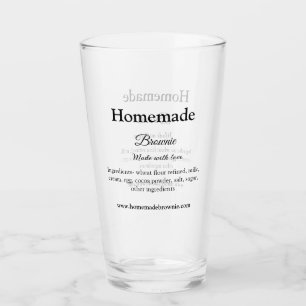 Verre Brownie maison fait avec amour ajouter texte site