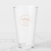 Verre Brûlé orange stylisé Nom Mariage Best Man (Dos)