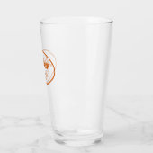 Verre Brûlé orange stylisé Nom Mariage Best Man (Gauche)