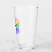 Verre Brushstrokes LGBTQ Arc-en-ciel (Gauche)