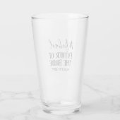 Verre BUDGET Bestman Groomsmen Cadeaux Noir Blanc (Dos)