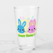 VERRE BUNNIES "HAPPY EASTER" (Dos)