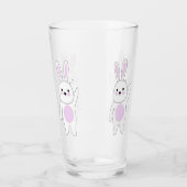 Verre Bunny. Blanc et rose. (Gauche)