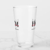 Verre Business Modern Black Red 3 Lettre Monogramme Logo (Gauche)