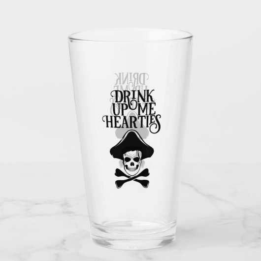 Verre Buvez-Moi Coeurs Pirate Glass Cup (Devant)