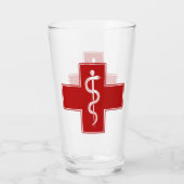 Verre Cabane de l'infirmière d'Asclepius (Dos)