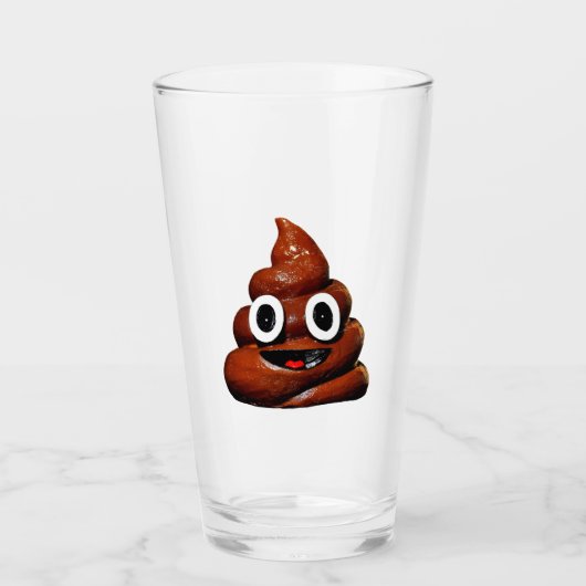 Verre Caca, émoji, gobelet 🥃 (Devant)