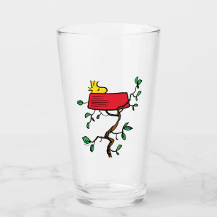 Verre cacahuètes Bois en sieste dans le plat de Snoopy