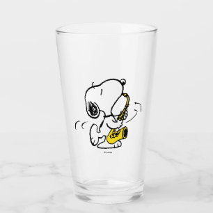 Verre cacahuètes Lecteur Snoopy Saxophone