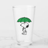 Verre cacahuètes | Parapluie vert Snoopy (Devant)