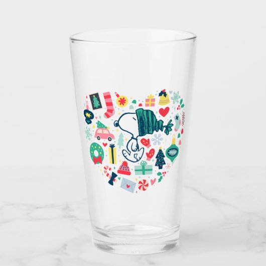 Verre cacahuètes | Snoopy Holiday Happiness Heart (Devant)