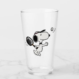 Verre cacahuètes Snoopy Joue Au Tennis