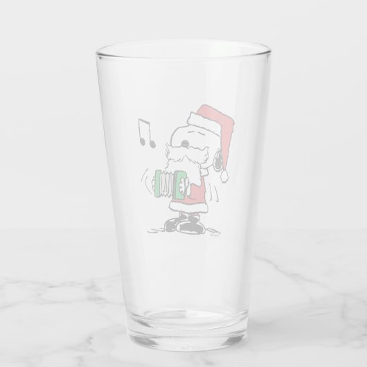 Verre cacahuètes | Snoopy Santa Claus Accordian (Dos)