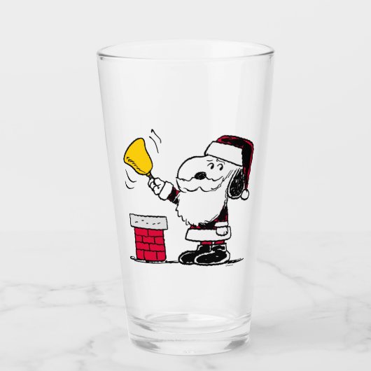 Verre cacahuètes | Snoopy & Woodstock Père Noël Bell Rin (Devant)