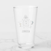 Verre cacahuètes | Snoopy & Woodstock Snowman | Ajouter (Dos)