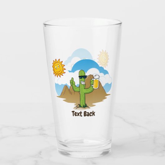 Verre Cactus avec bière (Dos)