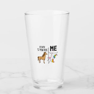 Verre Cadeau d'anniversaire d'autres licornes de 57 ans