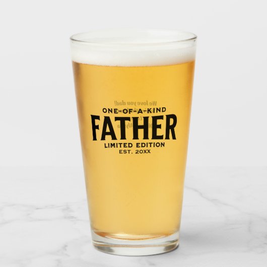 Verre Cadeau de Fête des pères moderne pour papa Customi (Devant (rempli))