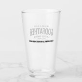 Verre Cadeau de Fête des pères moderne pour parrain Cust (Dos)