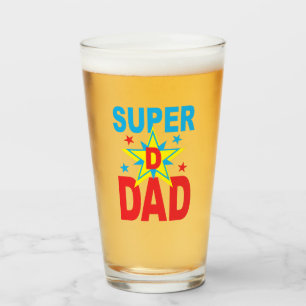 Verre Cadeau de fête des pères - Super Héros Papa Boire 