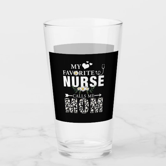 Verre Cadeau de l'infirmière| Mon infirmière préférée m' (Devant)